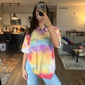 vintage Guess multi colored tie dye short sleeve t shirt size xl